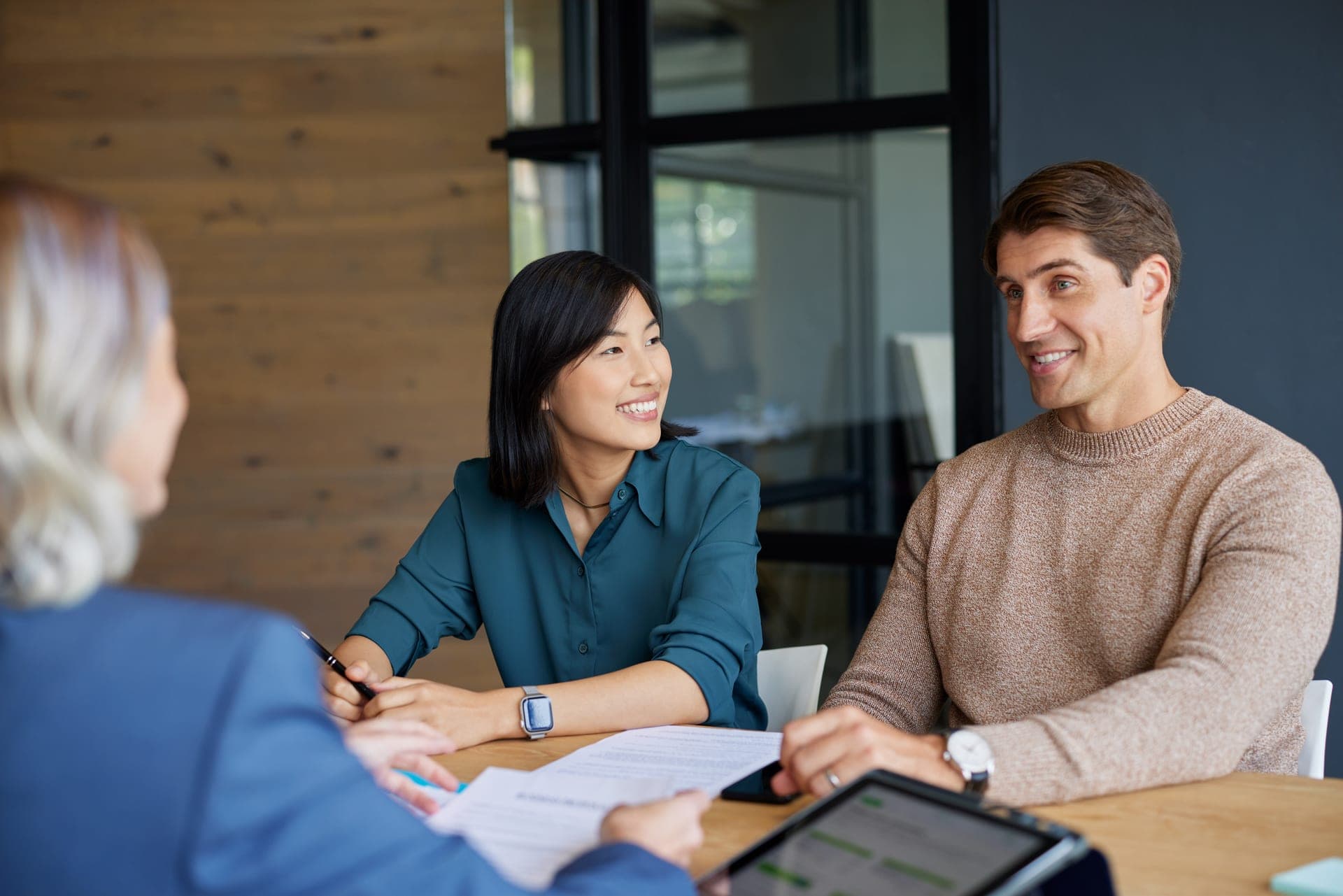 Team meeting in an office